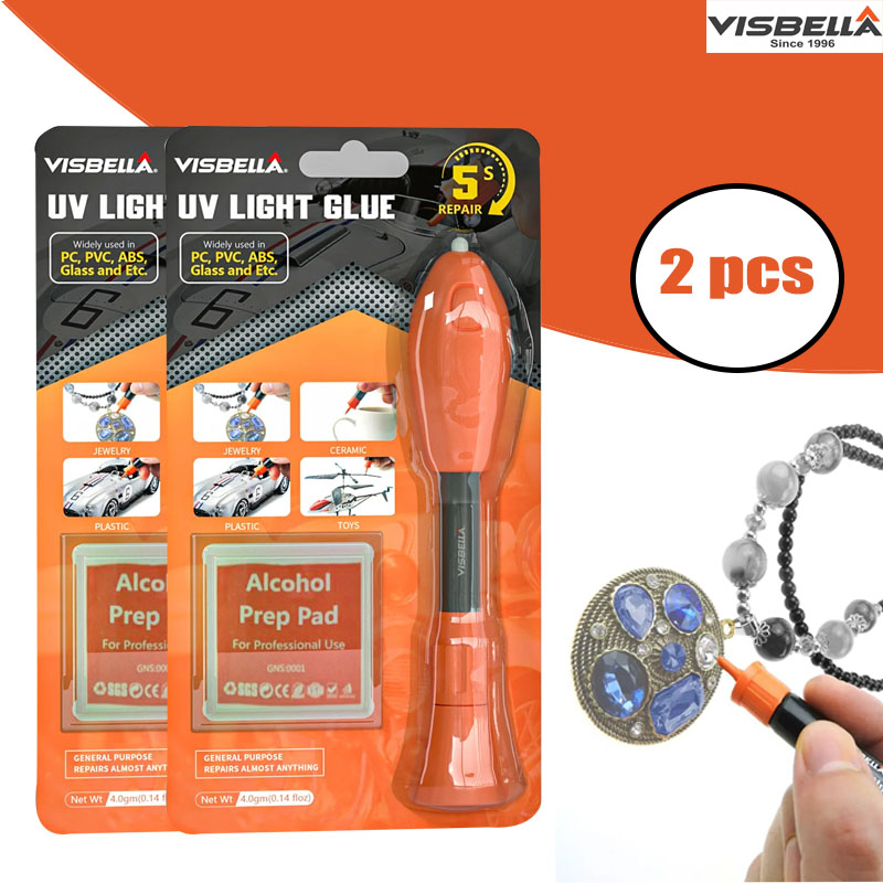 Liquid Uv Glue Kit - Visbella 2 قطعة الأشعة فوق البنفسجية