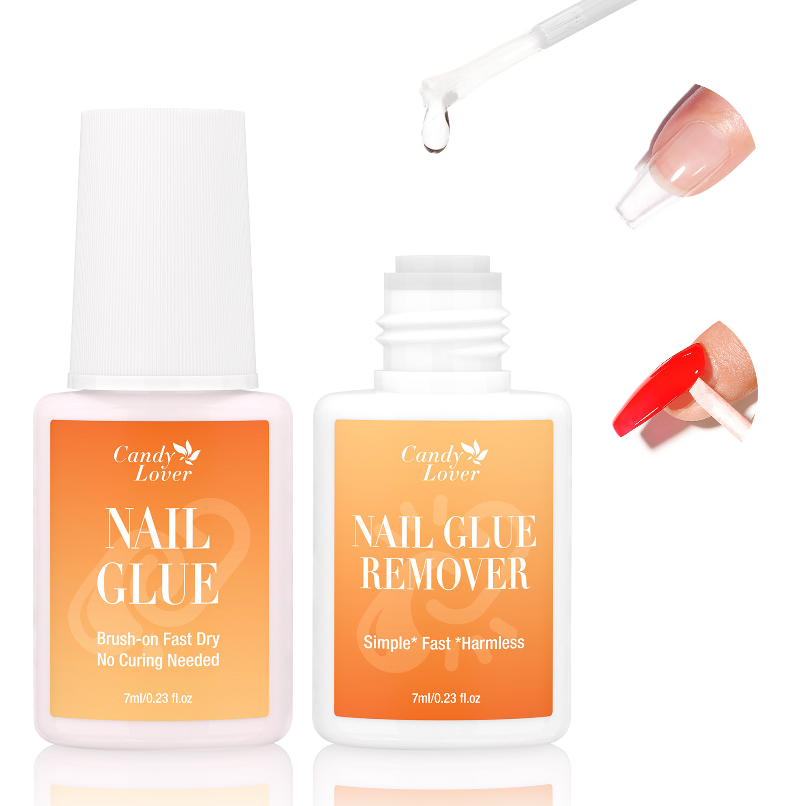Liquid Uv Glue Kit - مجموعة مزيل غراء الأظافر فائق القوة
