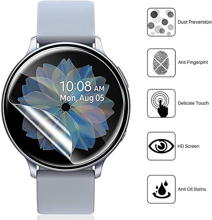 1-5 قطع من واقي الشاشة الهيدرو - مراجعة Smartwatch Screen Film وسعره