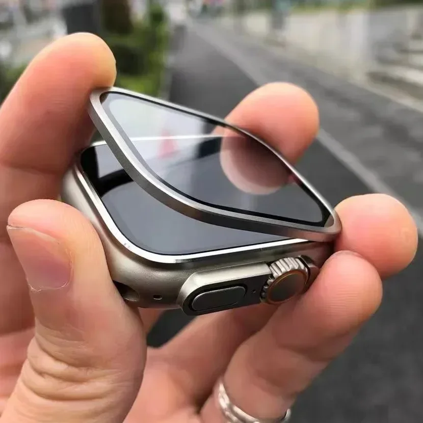 زجاج مقسى لساعة أبل الترا 49 م - مراجعة Smartwatch Screen Film وسعره
