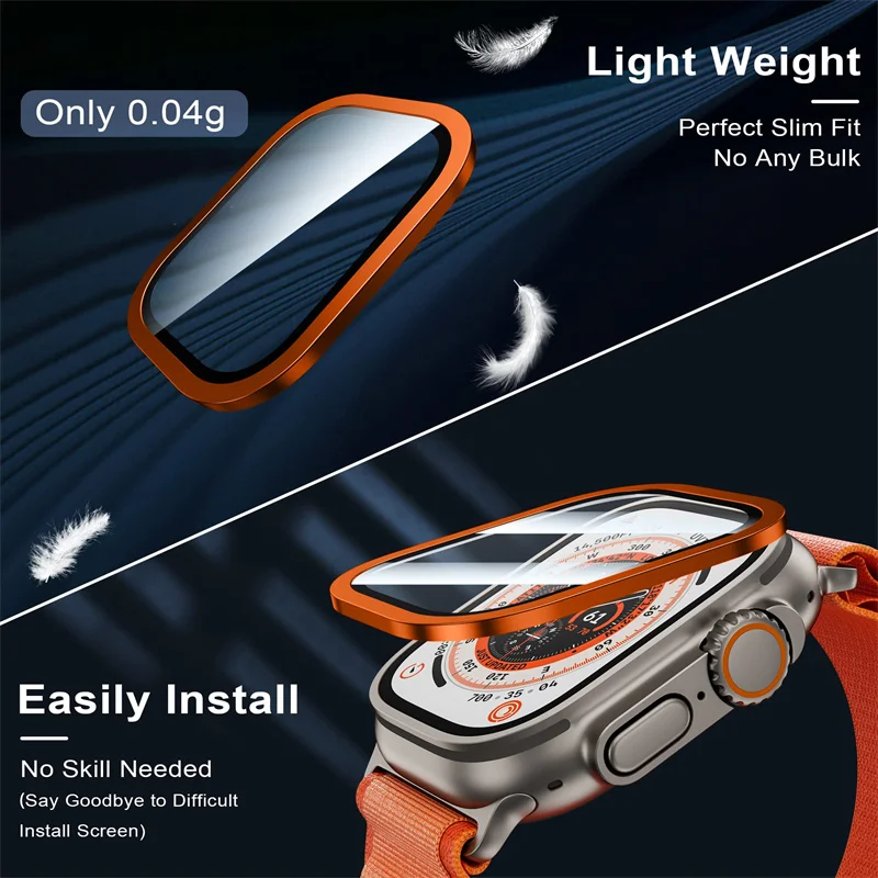 زجاج مقسى لساعة أبل الترا 49 م - مراجعة Smartwatch Screen Film وسعره