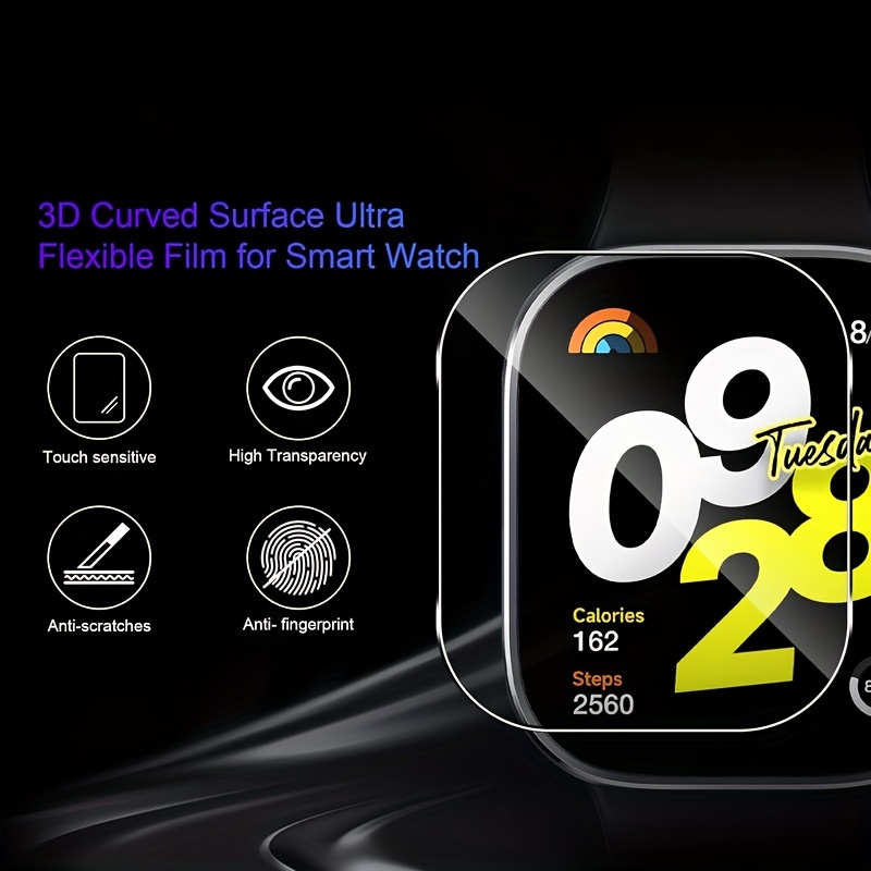 3-5 قطع من الزجاج المقسى الفاخ - مراجعة Smartwatch Screen Film وسعره