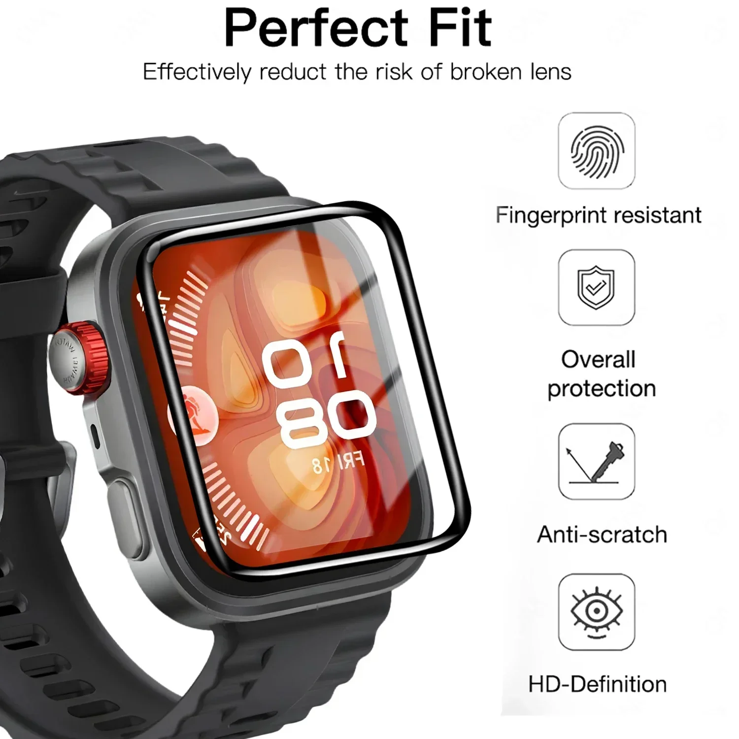 5 قطعة فيلم مقسى لساعة هواوي ص - مراجعة Smartwatch Screen Film وسعره